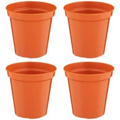 B&M Terracotta Plant Pots 4pk -Addis Homedecor Store 368396 terracotta plant pots 4pk 4
