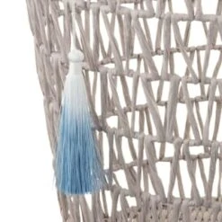 B&M Storage Basket With Tassel - Grey -Addis Homedecor Store 368483 basket with tassel grey 2