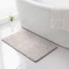 B&M Scallop Memory Foam Bath Mat - Taupe