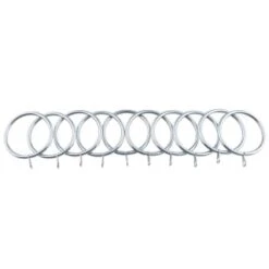 B&M Metal Curtain Rings 10pk - Shiny Nickle -Addis Homedecor Store 369328 metal curtain rings rings shiny nickle 3