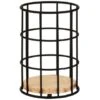 B&M Black Cutlery Holder With Wooden Base -Addis Homedecor Store 369466 black cutlery holder with wood base