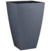 B&M Rattan Effect Planter - Grey -Addis Homedecor Store 369863 55cm grey rattan effect planter