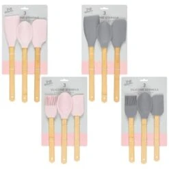 B&M Betty Winters Silicone Utensils 3pk - Grey -Addis Homedecor Store 369971 369972 3pk betty winters silicone utensils main