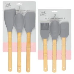 B&M Betty Winters Silicone Utensils 3pk - Grey -Addis Homedecor Store 369972 3pk betty winters silicone utensils grey main