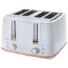 Goodmans Diamond 4 Slice Toaster - White & Rose Gold -Addis Homedecor Store 371982 goodmans diamond white rose gold 4 slice toaster 2