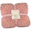 Heritage Collection Waffle Faux Fur Throw - Blush -Addis Homedecor Store 372937 waffle faux fur throw blush 41