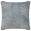 Waffle Faux Fur Cushion - Grey -Addis Homedecor Store 373030 waffle faux fur cushion grey