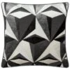 Jenson Geo Velvet Cushion - Grey -Addis Homedecor Store 373032 jenson geo velvet cushion black