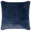 B&M Waffle Faux Fur Cushion - Navy