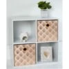 B&M Metallic Storage Cubes 2pk - Blush -Addis Homedecor Store 374344 2pk blush metallic storage cubes