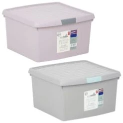 B&M Waffle Clip Box 25.5L - Grey -Addis Homedecor Store 375471 375472 25 5l waffle clip box group