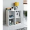 Lokken 4 Cube Basket Storage Unit - White 1 Lokken 4 Cube Basket Storage Unit - White -Addis Homedecor Store 375915 lokken 4 cube white