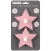 B&M Star Shaped Self Adhesive Hooks 2pk - Blush -Addis Homedecor Store 376159 2pk star shaped self adhesive hooks pink
