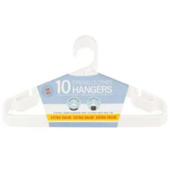 B&M Jumbo Hangers 10pk - White -Addis Homedecor Store 376557 10pk strong clothes hangers white 2