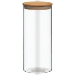 Glass Cannister With Airtight Bamboo Lid - Large