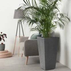 B&M Sonata Planter 71cm - Pewter -Addis Homedecor Store 377702 sonata planter pewter 70cm 2