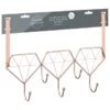 B&M Diamond Geo Overdoor Hooks - Rose Gold -Addis Homedecor Store 377705 diamon geo over door hook rose gold