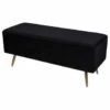 B&M Ottoman With Legs - Black