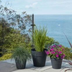 B&M Soho Pot Planter - Charcoal 28cm -Addis Homedecor Store 378389 385058 381595 soho planter charcoal 38cm 28cm 17cm 2 1