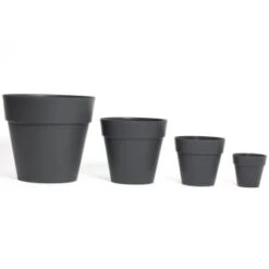 B&M Soho Pot Planter - Charcoal 38cm -Addis Homedecor Store 378389 385058 381595 soho planter charcoal 38cm 28cm 17cm 3