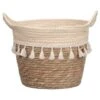 B&M Natural Basket Planter With Fringing -Addis Homedecor Store 379209 island paradise natural basket planter with fringing