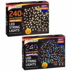 Eveready Solar Powered LED String Lights 240pk - Multicolour -Addis Homedecor Store 379220 379223 240pk eveready led string lights main