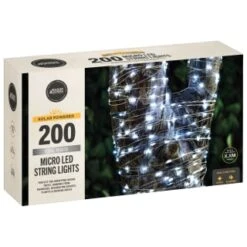 Solar Powered Micro LED Lights 200pk - Cool White 8 Solar Powered Micro LED Lights 200pk - Cool White -Addis Homedecor Store 379228 200 solar powered micro led string lights cool white 3