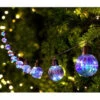 B&M Iridescent Light Bulb String Lights 12pk - Cool White -Addis Homedecor Store 379259 12pk solar powered iridescent light bulb 2