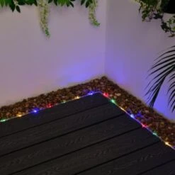 Solar Powered 10m Micro LED Rope Light - Multicolour -Addis Homedecor Store 379269 10m tube string light 100 multi colour leds 3