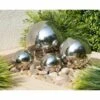 B&M Tranquil Garden Stainless Steel Gazing Balls 4pk -Addis Homedecor Store 379370 4pk tranquil garden stainless steel gazing balls