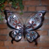 Solar Powered Metal Jewelled Butterfly Wall Art -Addis Homedecor Store 379433 solar powered metal jewelled butterfly wall art cool white leds 2