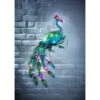 Solar Powered Metal Peacock Wall Art 2 Solar Powered Metal Peacock Wall Art -Addis Homedecor Store 379434 solar powered metal peacock wall art multi colour micro leds