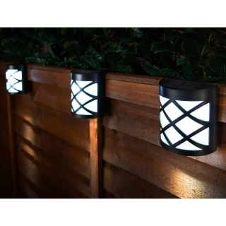 Solar Powered Kensington Wall Lights - Black 4pk 4 Solar Powered Kensington Wall Lights - Black 4pk - Image 2