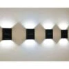 Solar Powered Up/Down Wall Light - White LED 4pk -Addis Homedecor Store 379453 4pk solar powered up down wall light cool white leds