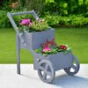 Wooden Market Stall Planter - Grey -Addis Homedecor Store 379569 grey wooden market stall planter 2