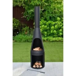Brooklyn Chiminea With Log Store 150cm 7 Brooklyn Chiminea With Log Store 150cm -Addis Homedecor Store 379709 brooklyn chiminea with log store 2