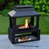 Belmont Log Burner With Log Storage Tray -Addis Homedecor Store 379731 belmont log burner with log storage tray 2
