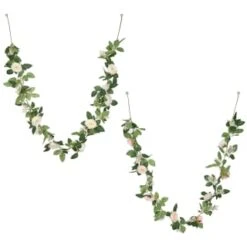 Artificial Rose Garland 180cm - Pink -Addis Homedecor Store 379984 180cm rose garland peach group