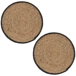 B&M Urban Paradise Woven Placemats 2pk - Natural -Addis Homedecor Store 380094 2pk urban paradise natural woven placemats 3
