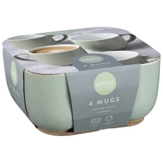 Simply Everyday Gloss Mugs 4pk - Sage 5 Simply Everyday Gloss Mugs 4pk - Sage - Image 3