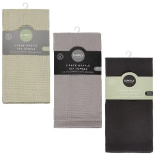 Simply Everyday Waffle Tea Towels 3pk - Sage 6 Simply Everyday Waffle Tea Towels 3pk - Sage - Image 4