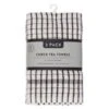 B&M Check Tea Towels - Black 3pk -Addis Homedecor Store 380307 3pk check tea towels black