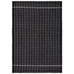 B&M Check Tea Towels - Black 3pk -Addis Homedecor Store 380307 3pk check tea towels black 4