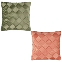 B&M Basket Weave Velvet Cushion - Sage -Addis Homedecor Store 380438 380756 basket weave velvet cushion main