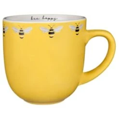 B&M Bee Happy Printed Mugs - 4pk 10 B&M Bee Happy Printed Mugs - 4pk -Addis Homedecor Store 380506 4pk printed mugs bee happy yellow