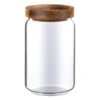 B&M Homestead Small Airtight Glass Jar With Acacia Lid -Addis Homedecor Store 380516 airtight glass jar small