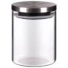 B&M Small Glass Cannister With Stainless Steel Lid -Addis Homedecor Store 380546 glass cannister small