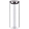 B&M Large Glass Cannister With Stainless Steel Lid -Addis Homedecor Store 380548 glass cannister large 2