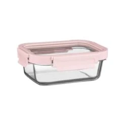 B&M Pink Glass Food Container - Small