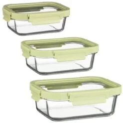 B&M Green Glass Food Container - Large 7 B&M Green Glass Food Container - Large -Addis Homedecor Store 380662 380663 380664 glass food container green medium 2